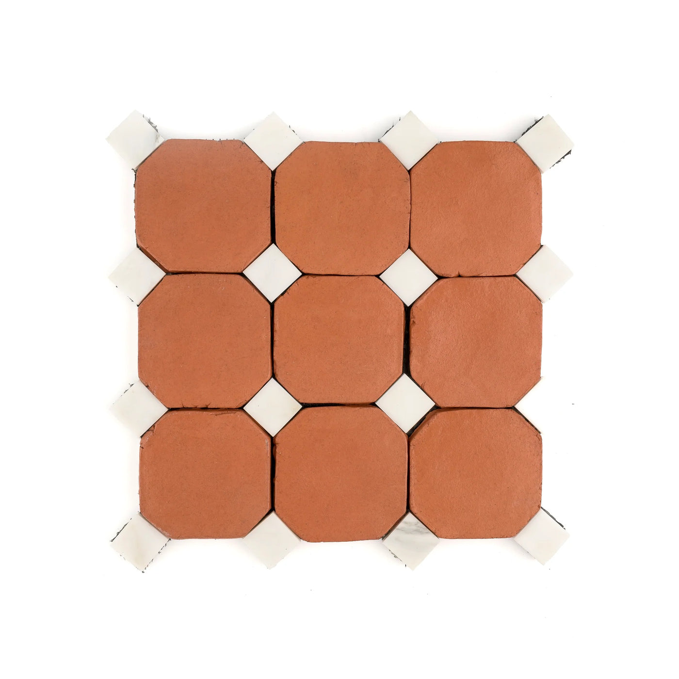 Octagon Canter 4" & Lyonnaise White Marble