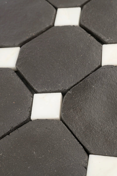 Octagon Cathedral 4" & Lyonnaise White Marble