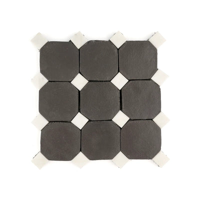 Octagon Cathedral 4" & Lyonnaise White Marble